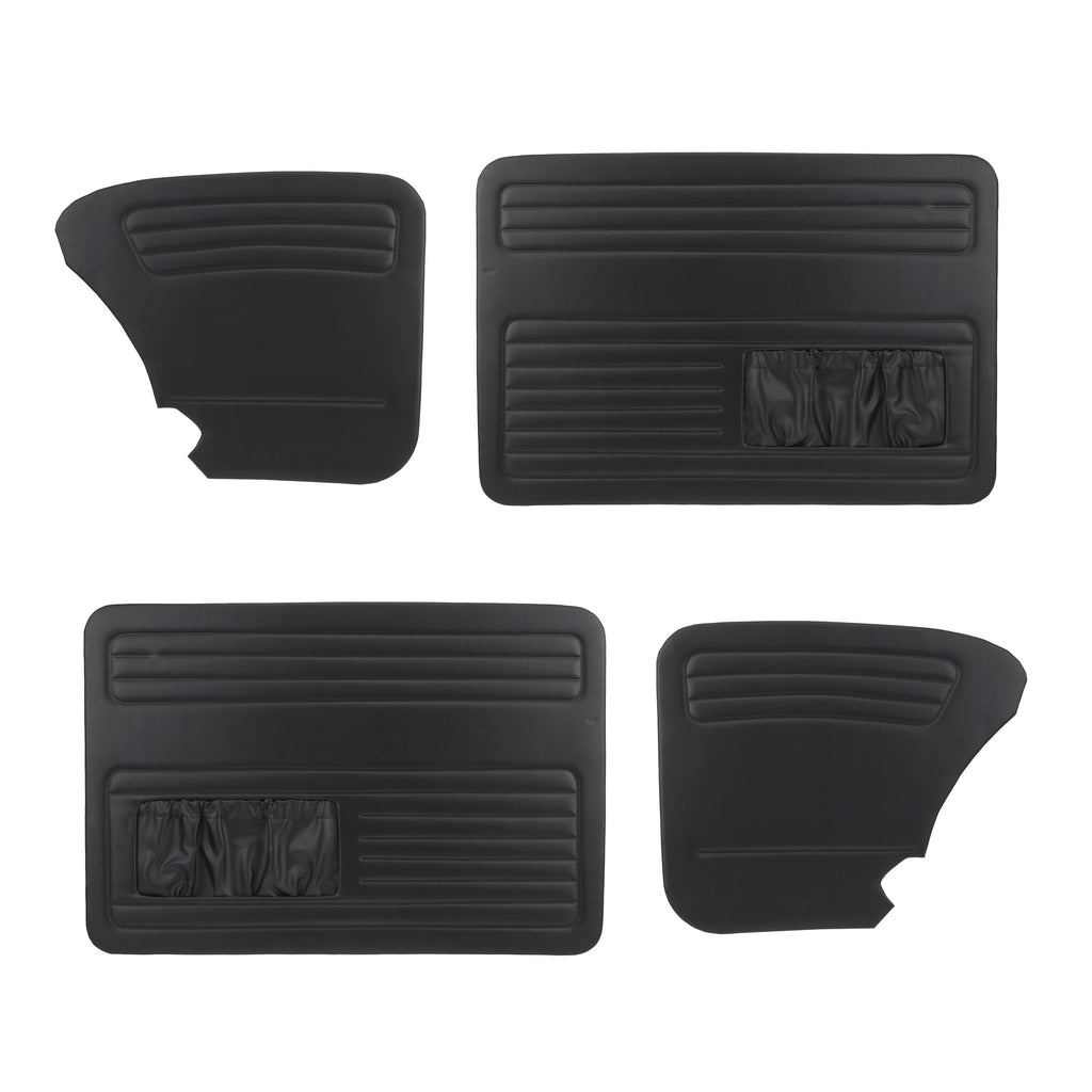 1965-1977 VW Beetle Black Vinyl Door Panel Kit - Sedan