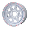 1962-1979 VW White Steel Wheel - 15x5 - 4x130