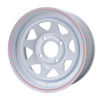 1962-1979 VW White Steel Wheel - 15x5 - 4x130