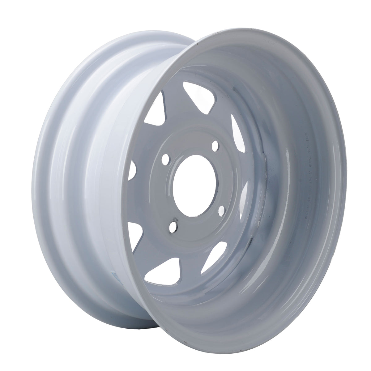1962-1979 VW White Steel Wheel - 15x5 - 4x130