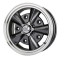 1950-1979 VW 5-Rib Wheel - 15x5.5 - 5x205 - Anthracite w/ Polished Lip