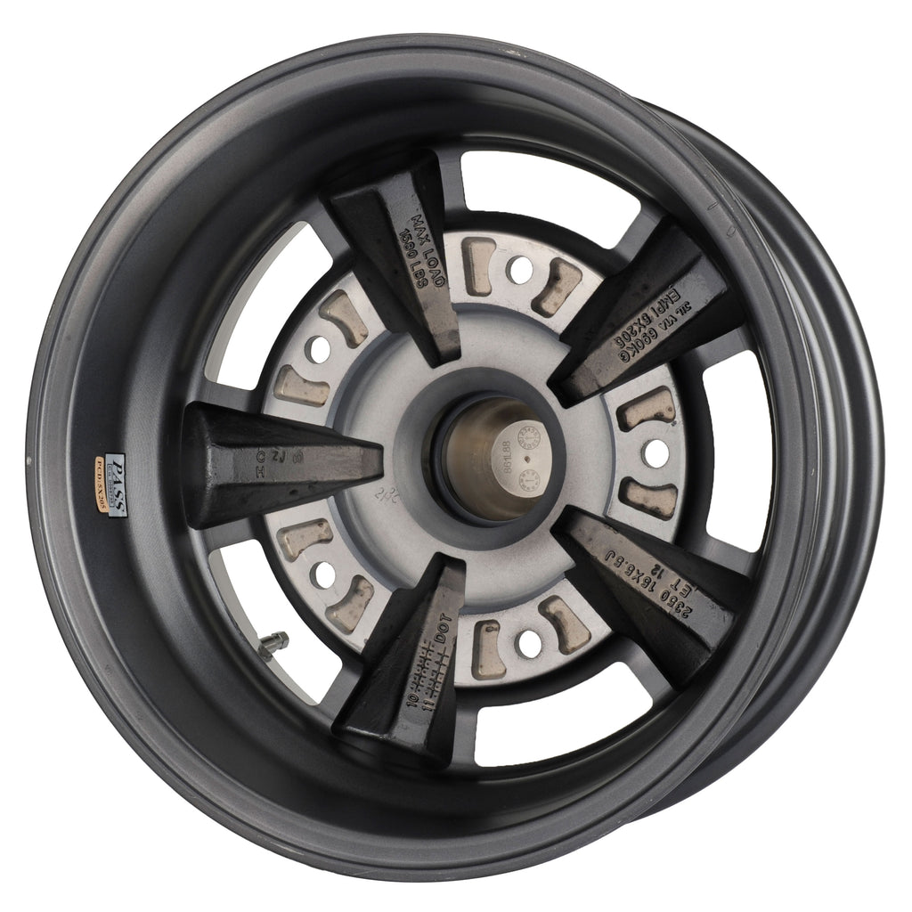 1950-1979 VW 5-Rib Wheel - 15x5.5 - 5x205 - Anthracite w/ Polished Lip