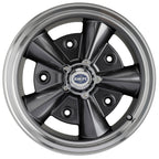 1950-1979 VW 5-Rib Wheel - 15x5.5 - 5x205 - Anthracite w/ Polished Lip