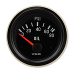 1950-1979 VW VDO Oil Pressure Gauge - Black