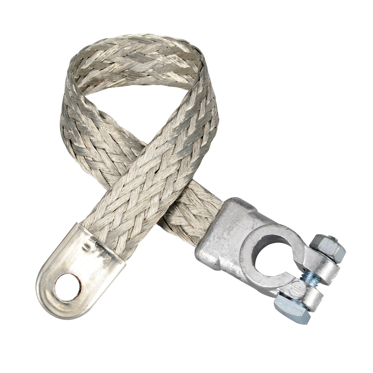 1950-1979 VW Braided Battery Ground Strap - Negative - 14"