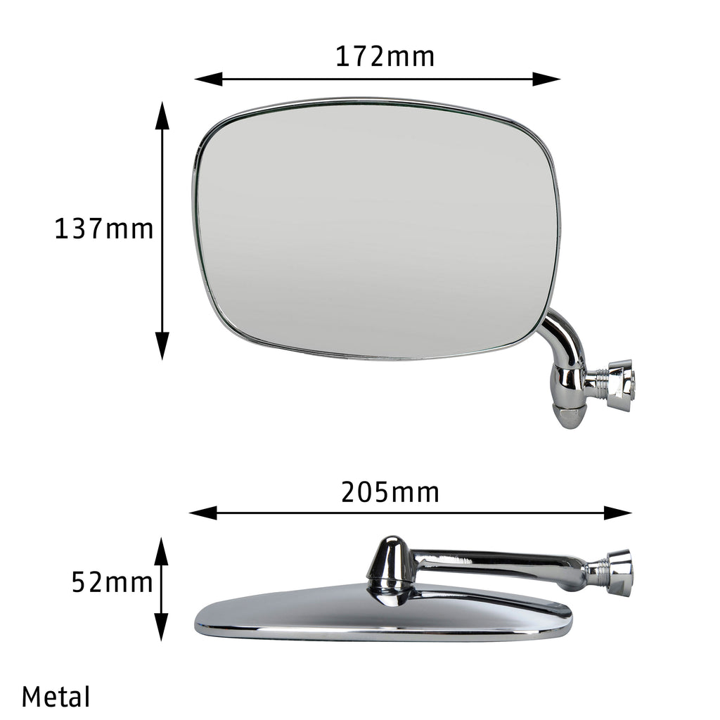 1968-1979 VW Bus Chrome Side View Mirror - LH