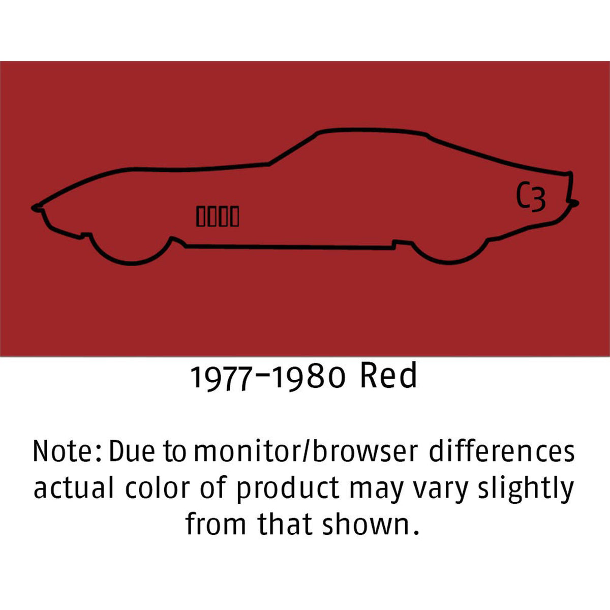 1977-1980 C3 Corvette Red Interior Color Coat - Aerosol