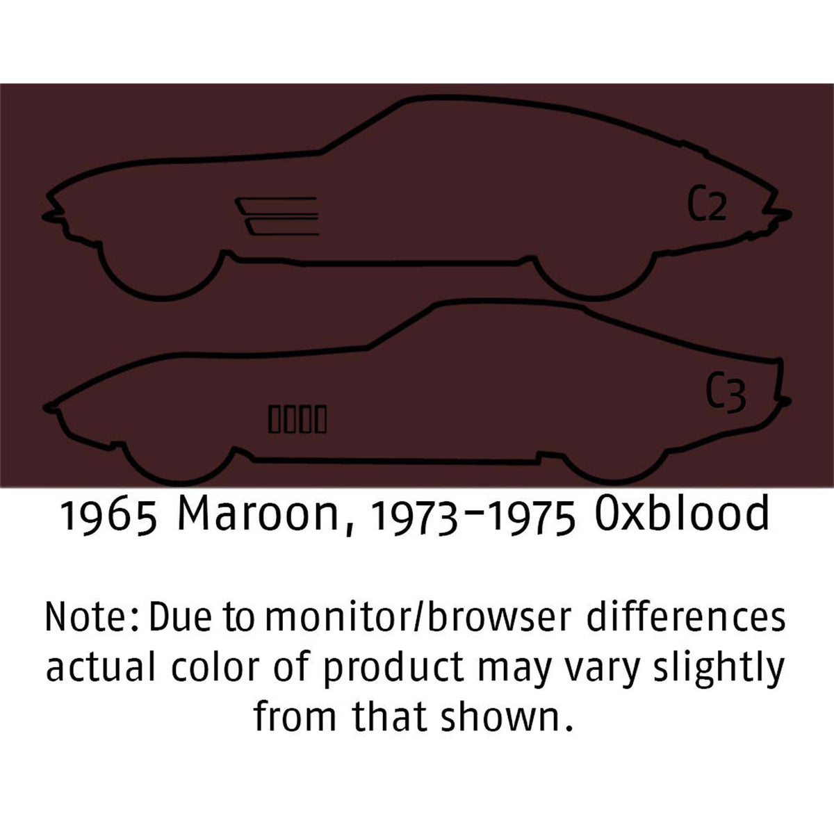 1965/1973-1975 Corvette Maroon/Oxblood Interior Color Coat - Aerosol