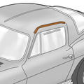 1963-1967 C2 Corvette Coupe Roof to Door Seal - LH