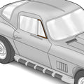 1963-1967 C2 Corvette Coupe Vent Window Seal - RH