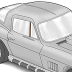 1963-1967 C2 Corvette Coupe Vent Window Vertical Seal - RH