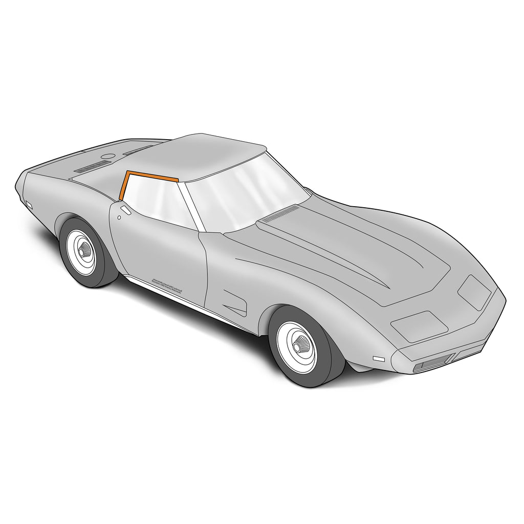 1968-1975 C3 Corvette Convertible Hardtop Side Window Seal - RH