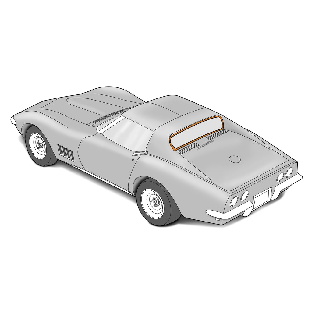 1968-1972 C3 Corvette Coupe Removable Rear Window Weatherstrip