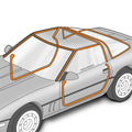 1984-1989 C4 Corvette Coupe Door & Body Weatherstrip Kit