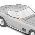 1968 C3 Corvette Door Window Felt Seal - Outer - RH