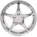 1997-2004 C5 Corvette Chrome OE Style 5 Spoke Wheel - 17" x 8.5"