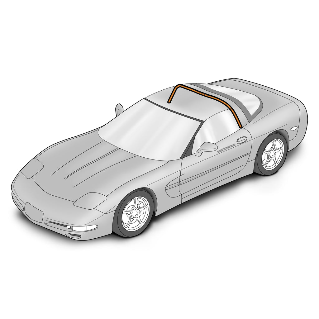 1997-2004 C5 Corvette Coupe Rear Roof Panel & Pillar Weatherstrip Seal