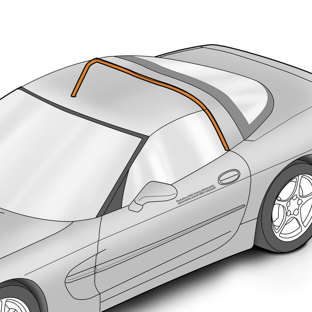1997-2004 C5 Corvette Coupe Rear Roof Panel & Pillar Weatherstrip Seal