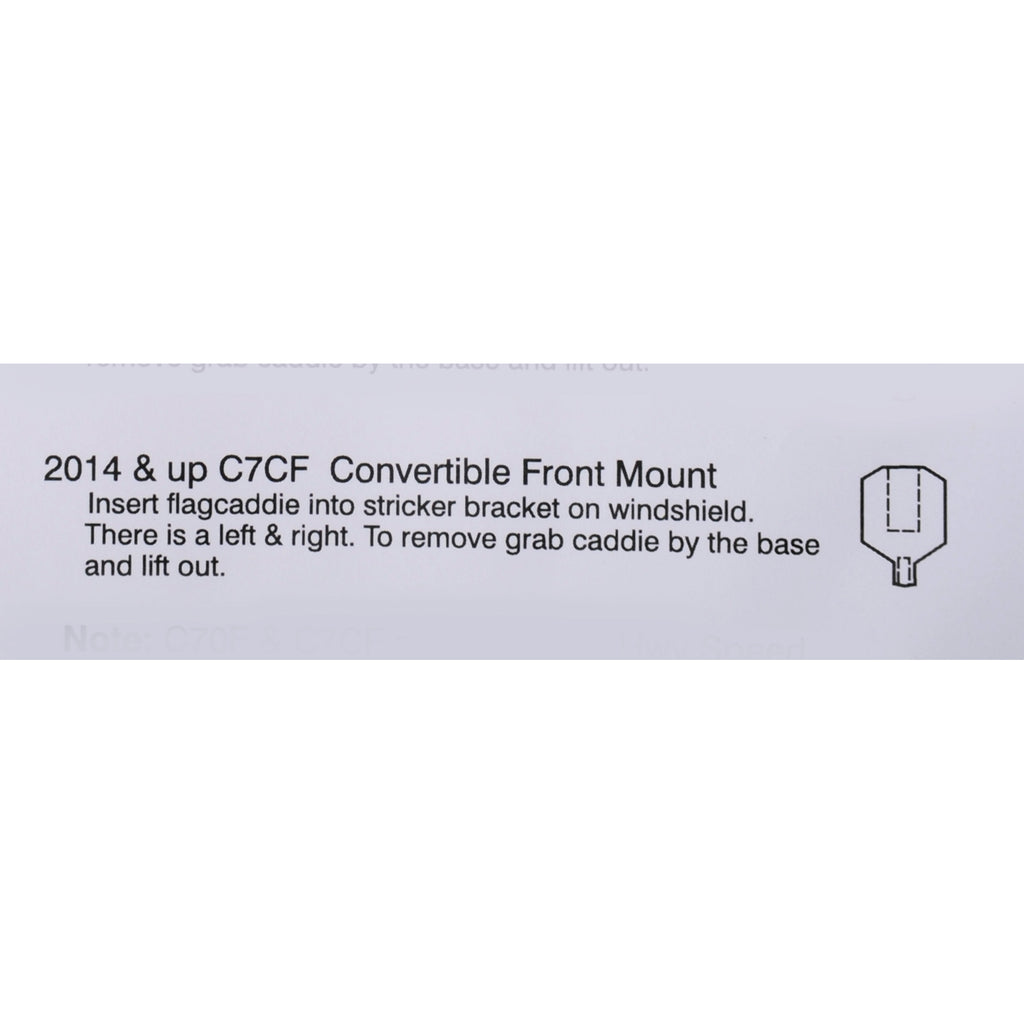 2014-2019 C7 Parade Flags - Convertible - Windshield Mount