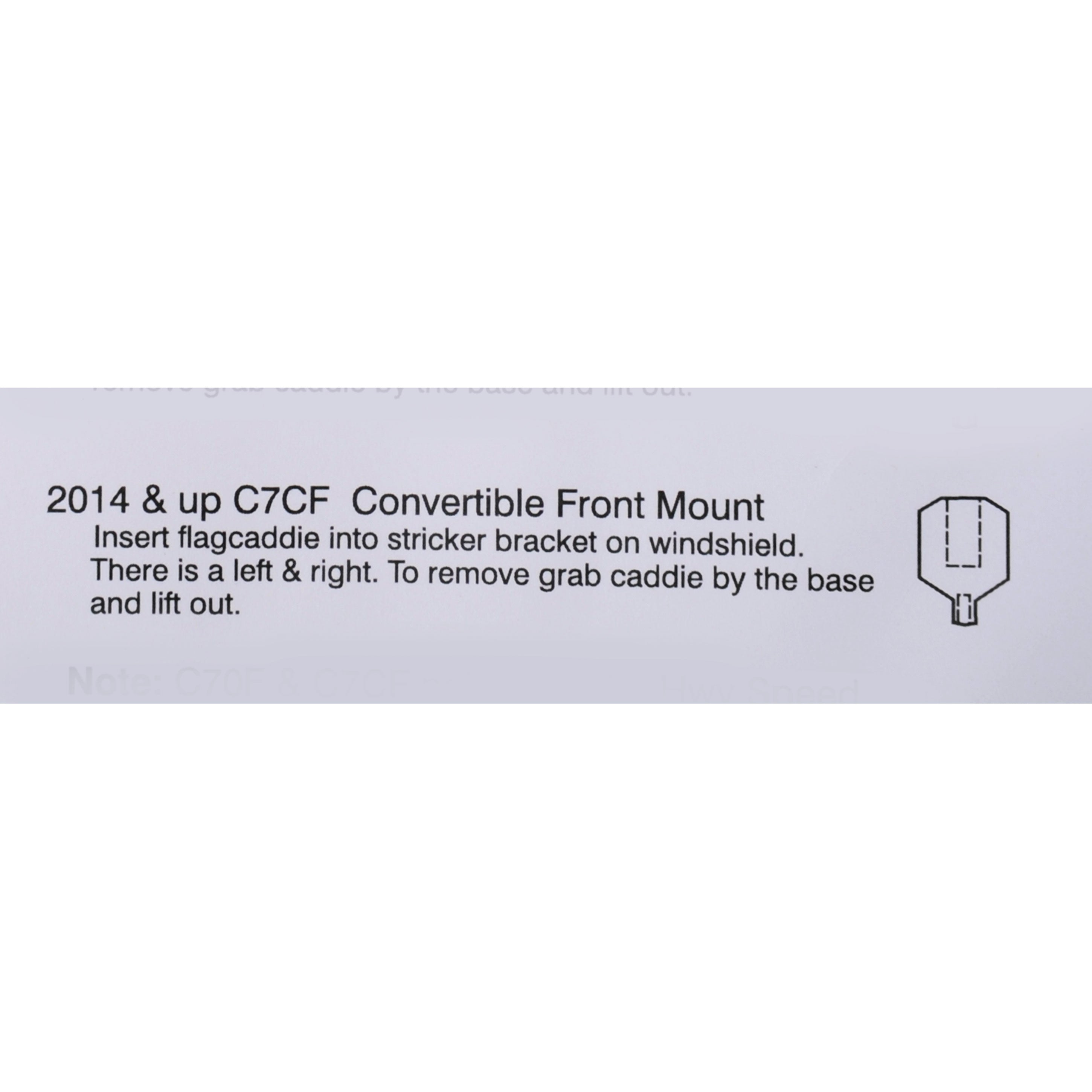 2014-2019 C7 Parade Flags - Convertible - Windshield Mount