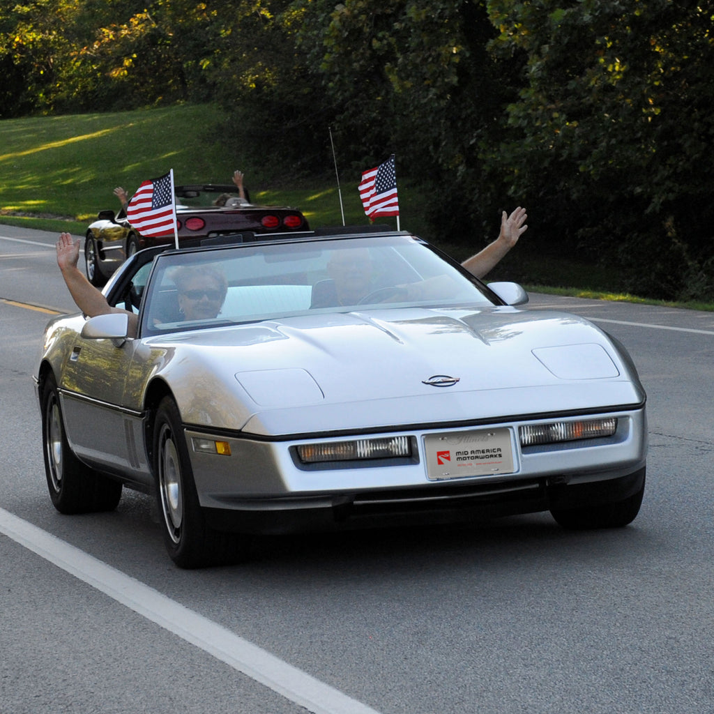 1984-1986 C4 Parade Flags - Coupe - Windshield Mount
