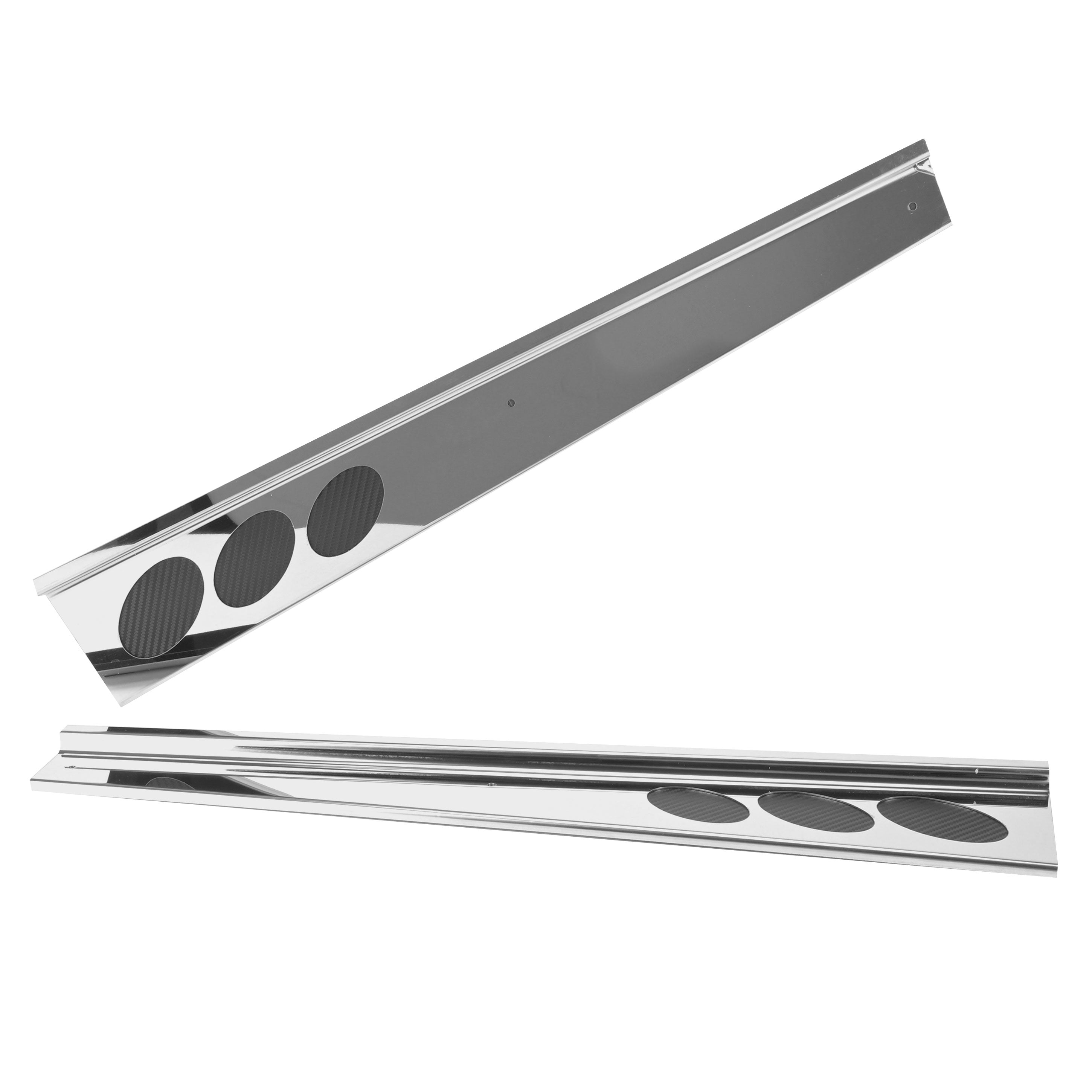 1997-2004 C5 Door Sill Covers with Carbon Fiber Insert - Chrome