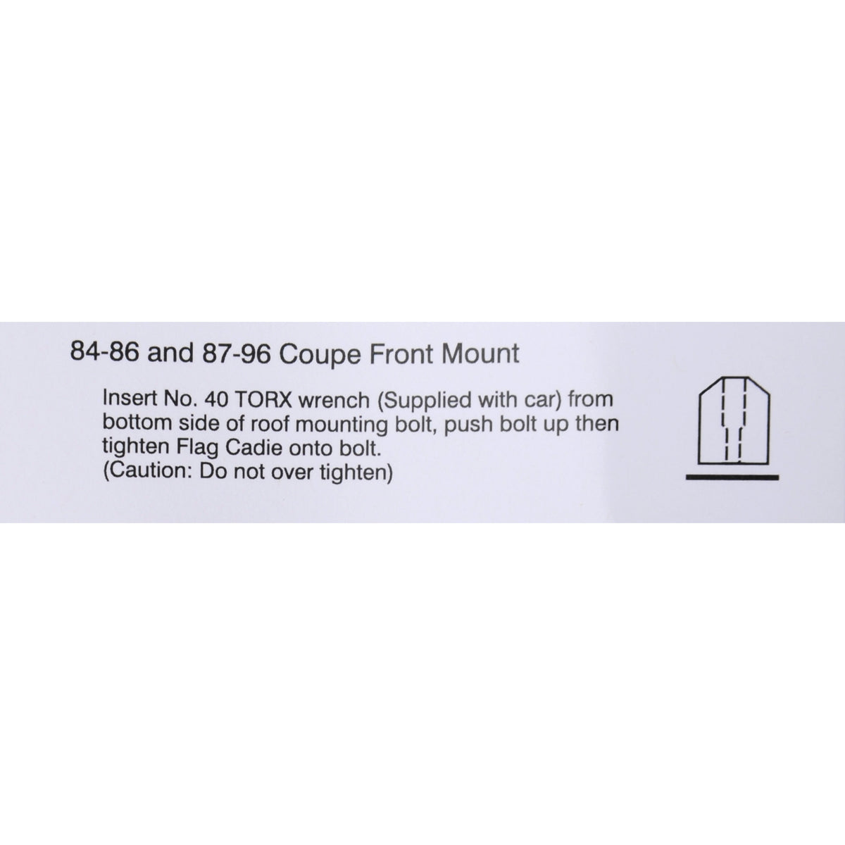 1987-1996 C4 Parade Flags - Coupe - Windshield Mount