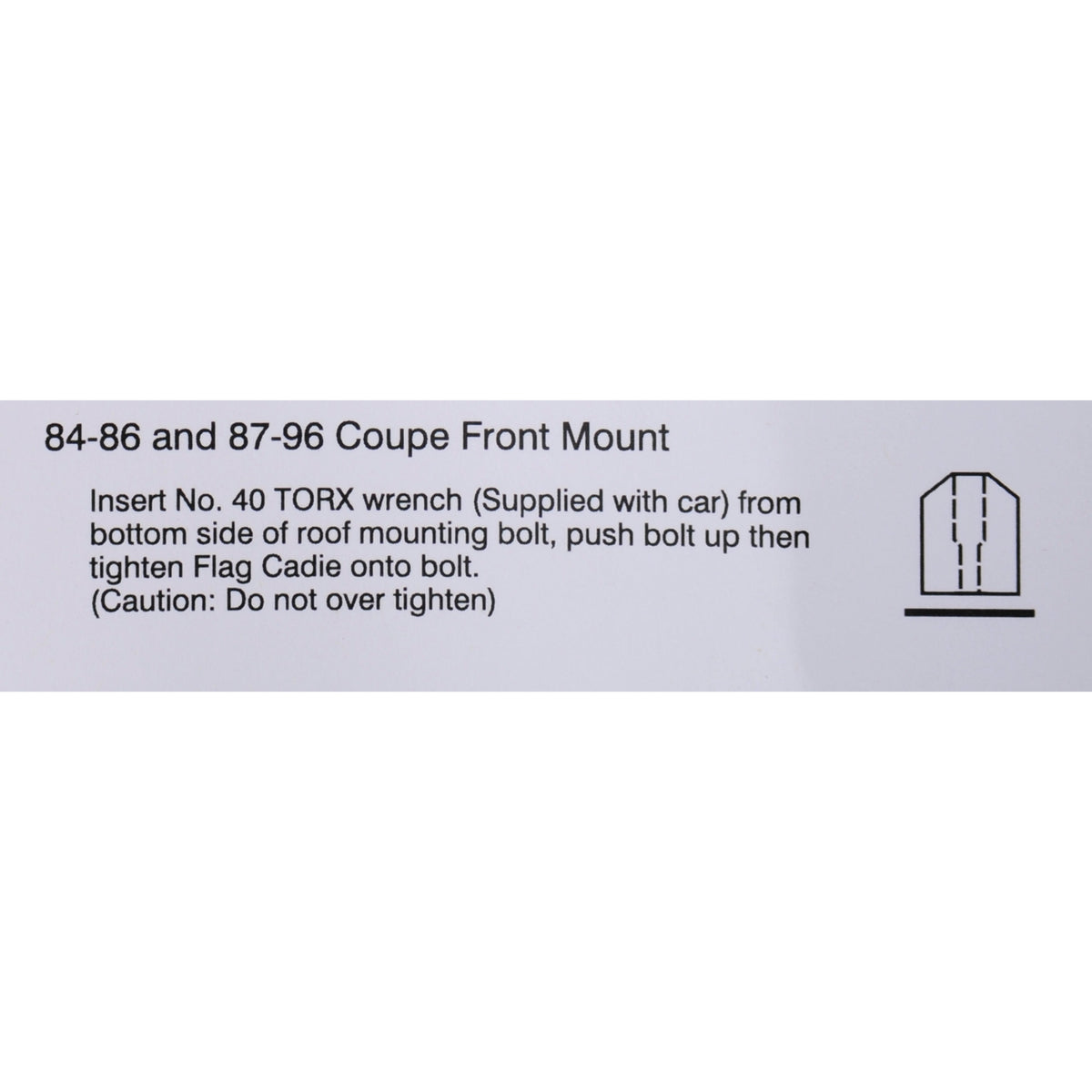 1984-1986 C4 Parade Flags - Coupe - Windshield Mount
