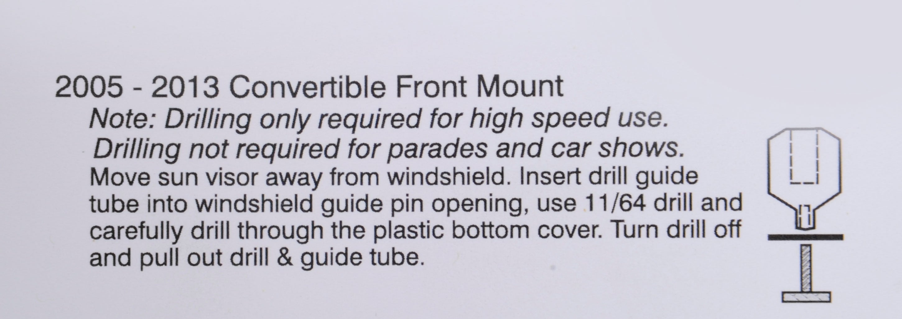 2005-2013 C6 Parade Flags - Convertible - Windshield Mount