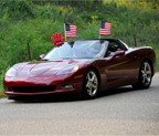 2005-2013 C6 Parade Flags - Coupe - Windshield Mount