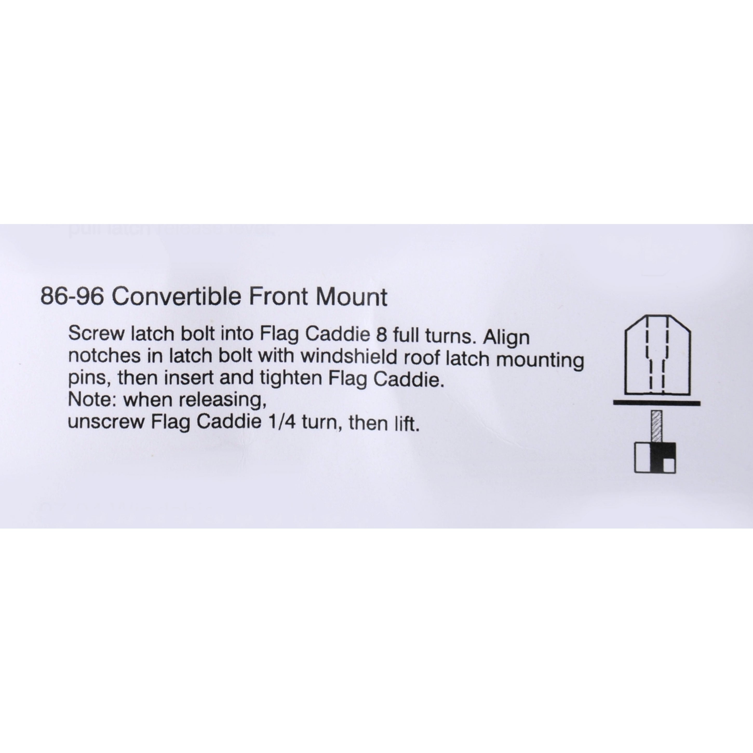 1986-1996 C4 Parade Flags - Convertible - Windshield Mount