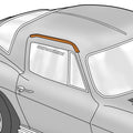 1963-1967 C2 Corvette Coupe Auxiliary Roof-to-Door Seal RH 3832114