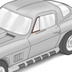 Weatherstrip Seal for 1963-67 C2 Corvette Coupe Front Left Hand Side Vent Window