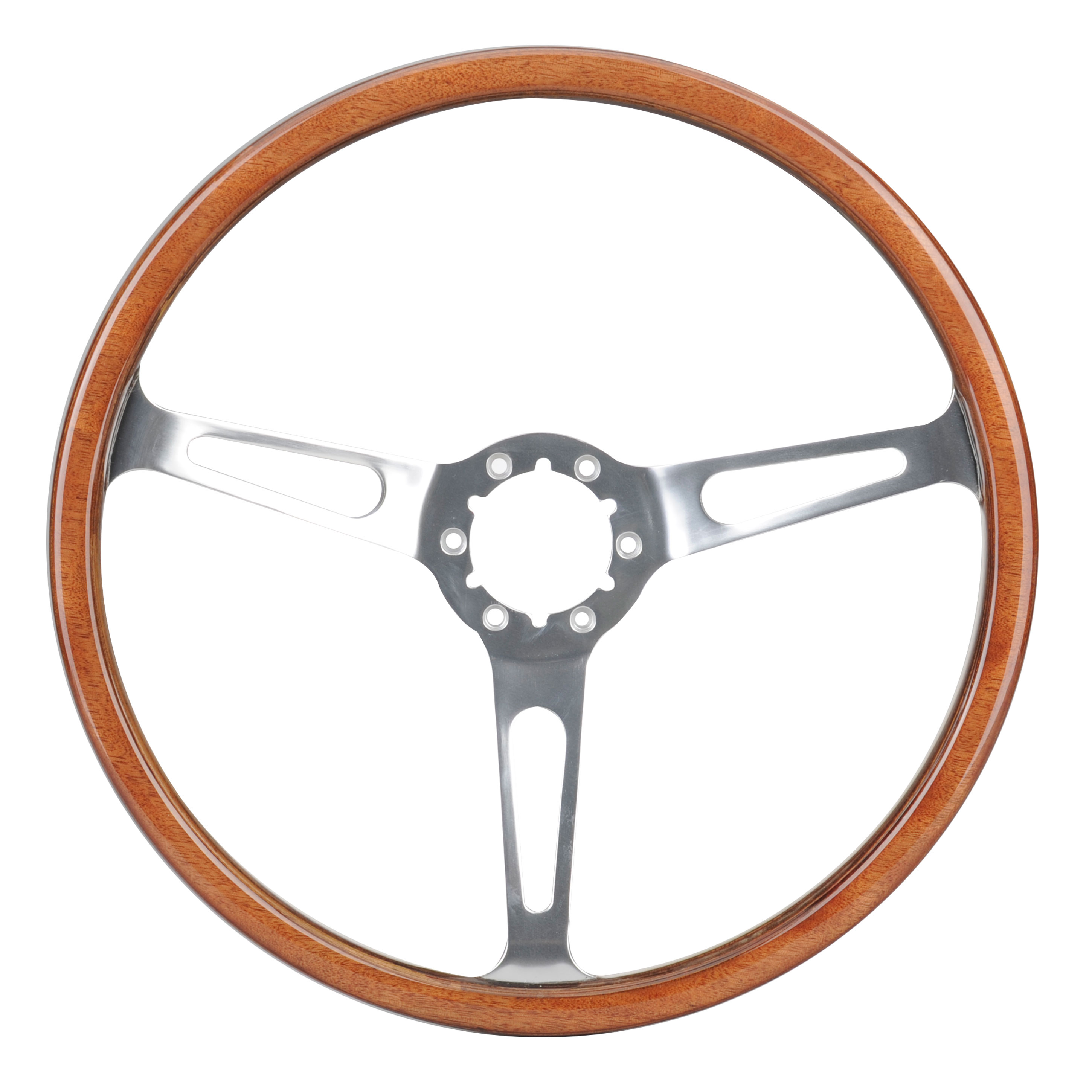 1963-1982 Corvette Walnut Steering Wheel with Aluminum Split Spokes